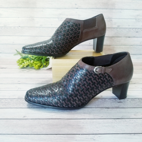 Brighton Shoes - Brighton Turner Ankle Brown Black Booties …